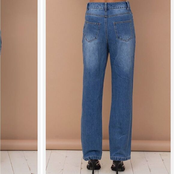 NWT Kiwi RHINESTONE CUT-OUT JEANS - Picture 5 of 10